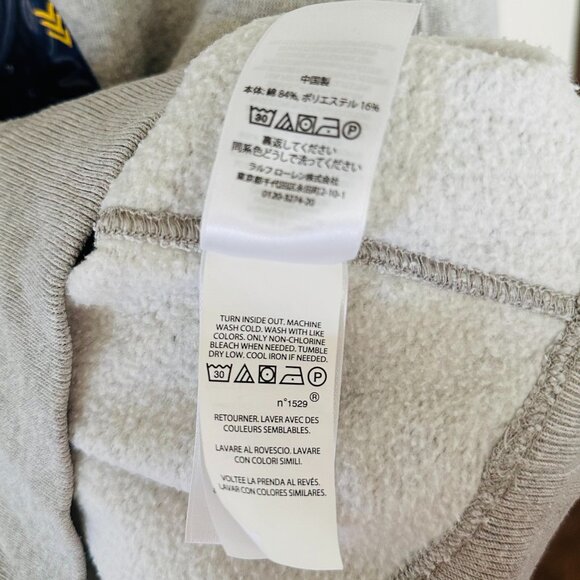 🐻 Polo 🐻 Ralph Lauren Women's Sailor Polo Bear Light Grey Sweatshirt, L - Picture 7 of 8